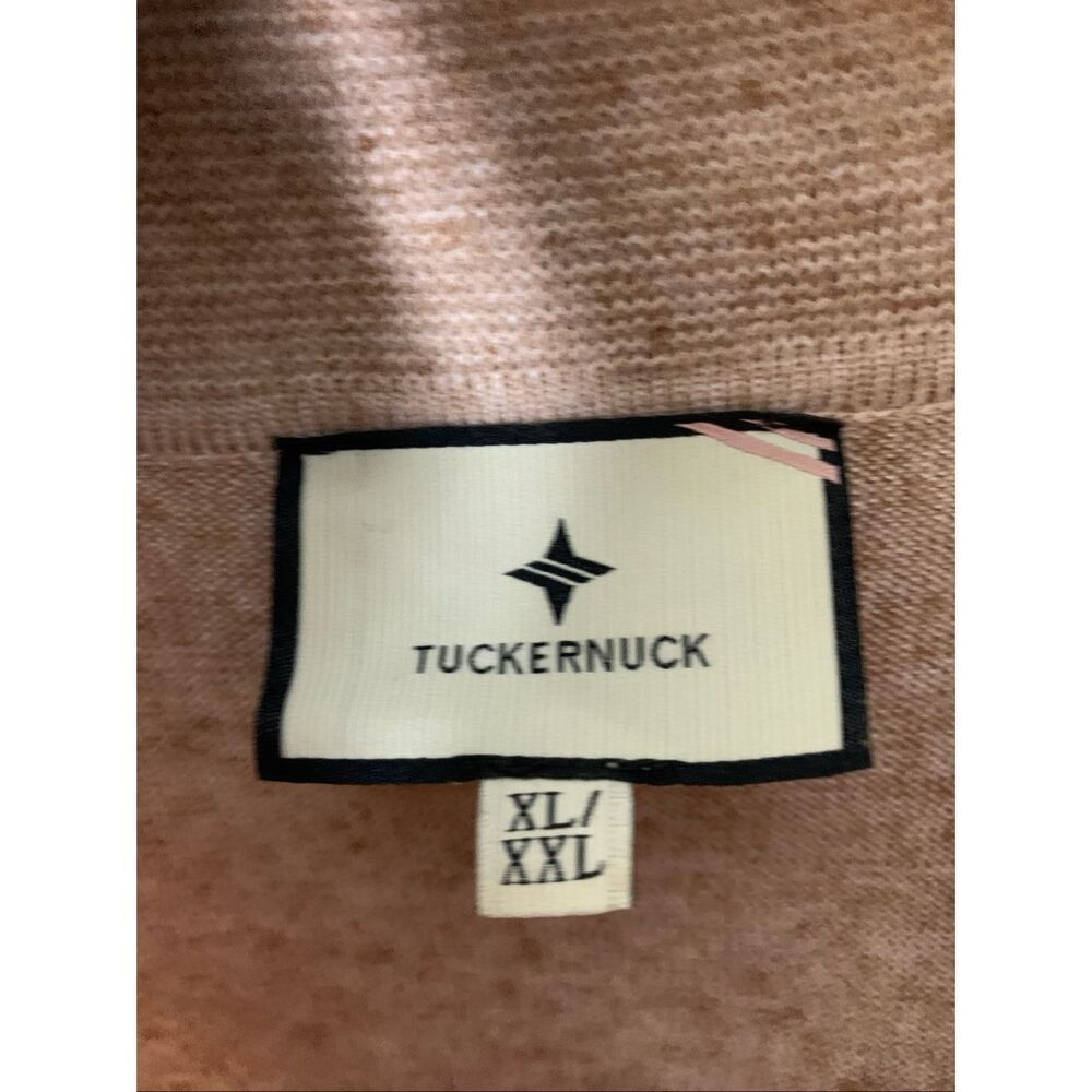 Tuckernuck Clayton Long Sleeve Knit Polo tan women's size XL XXL - Picture 4 of 5